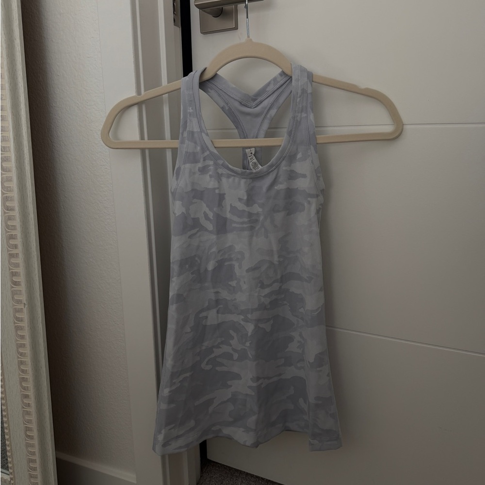 lululemon athletica Light Gray Camo Racerback Tank